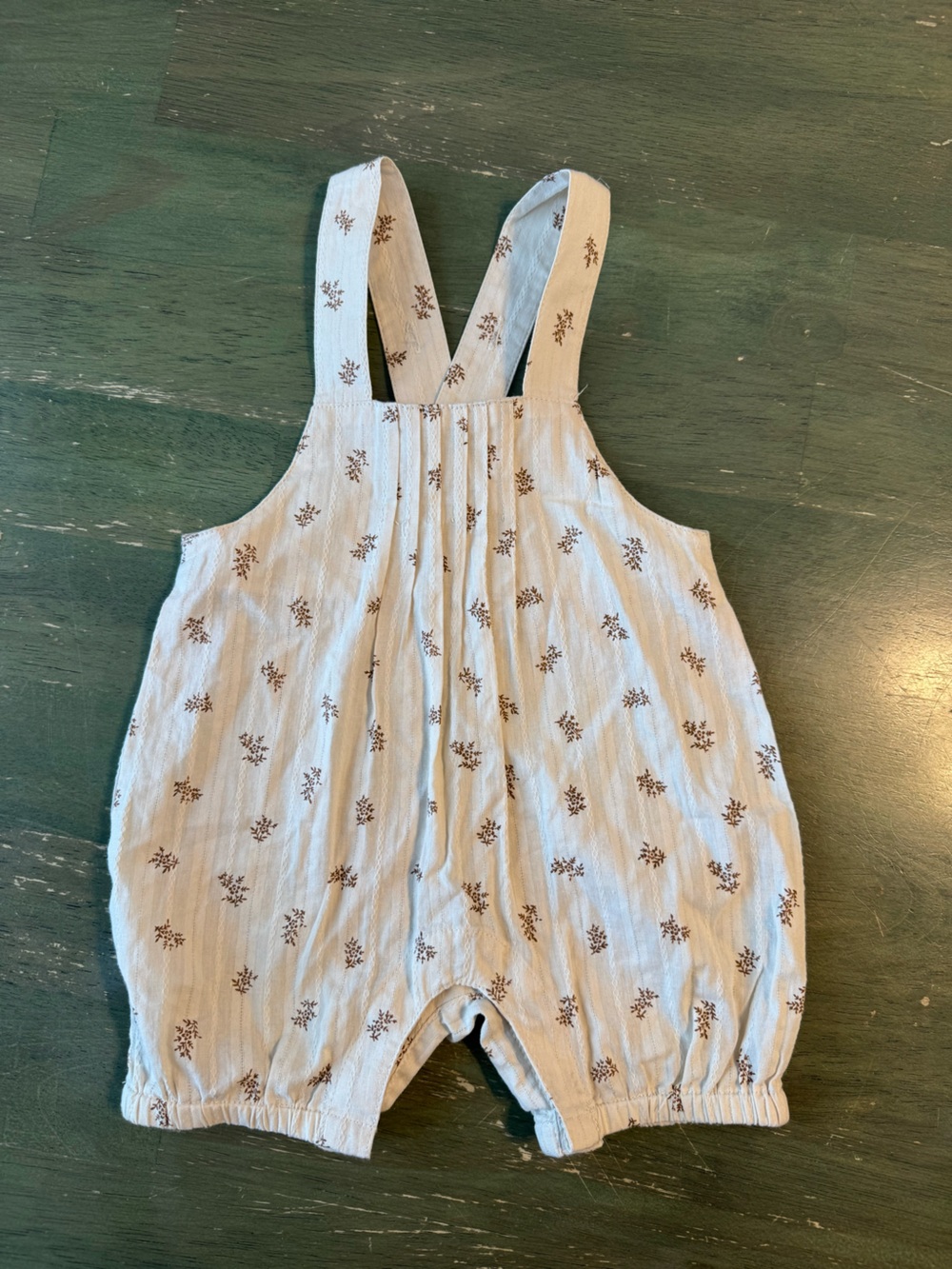 Maniere Cream Floral-Print Romper NWOT